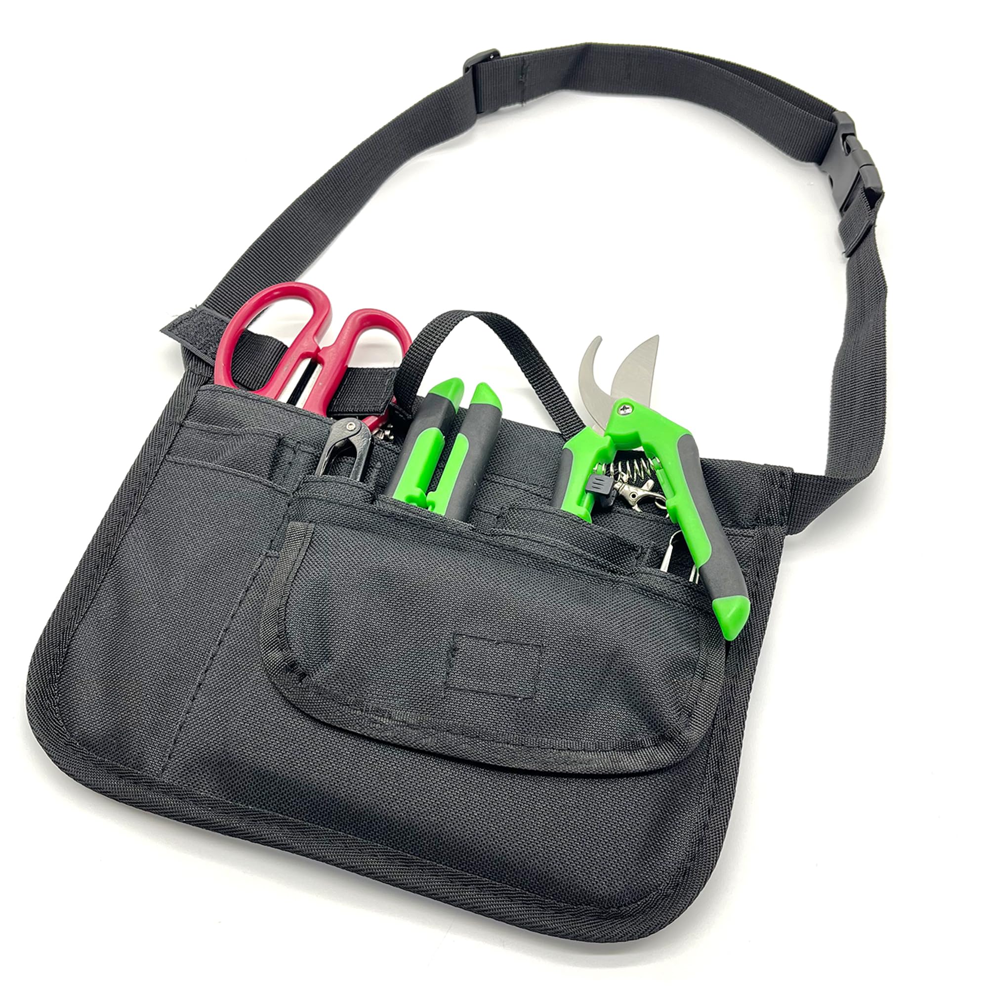 Delantal de Jardín Delantal de trabajo Oxford de tela Delantales de herramienta de Trabajo Lona con Bolsillos Delantal de Jardinería para el cuello ajustable corbatas delantal de jardinería