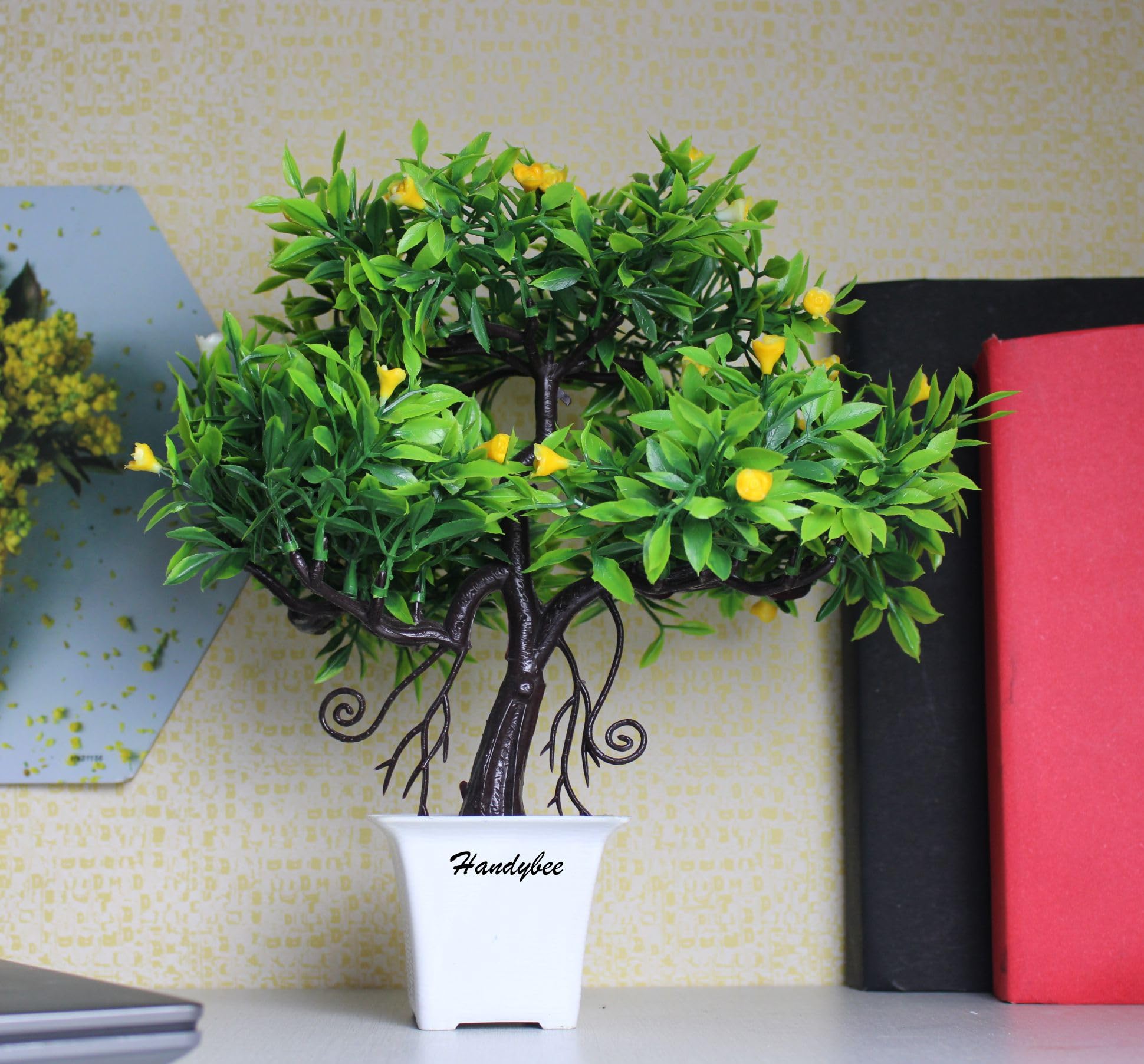 Artificial Potted Tree for Home Showcase Decor & Office Table Decoration Faux Tree with Pot | Faux Tree Indoor with Pots | Artificial Tree for Garden & Balcony 24 cm Artificial Tree - (Mango Tree)