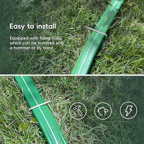 Miniatura 6 de Manguera de riego de 50 pies para riego sin esfuerzo, manguera de riego resistente sin torceduras con agujeros, sistemas de riego más eficientes