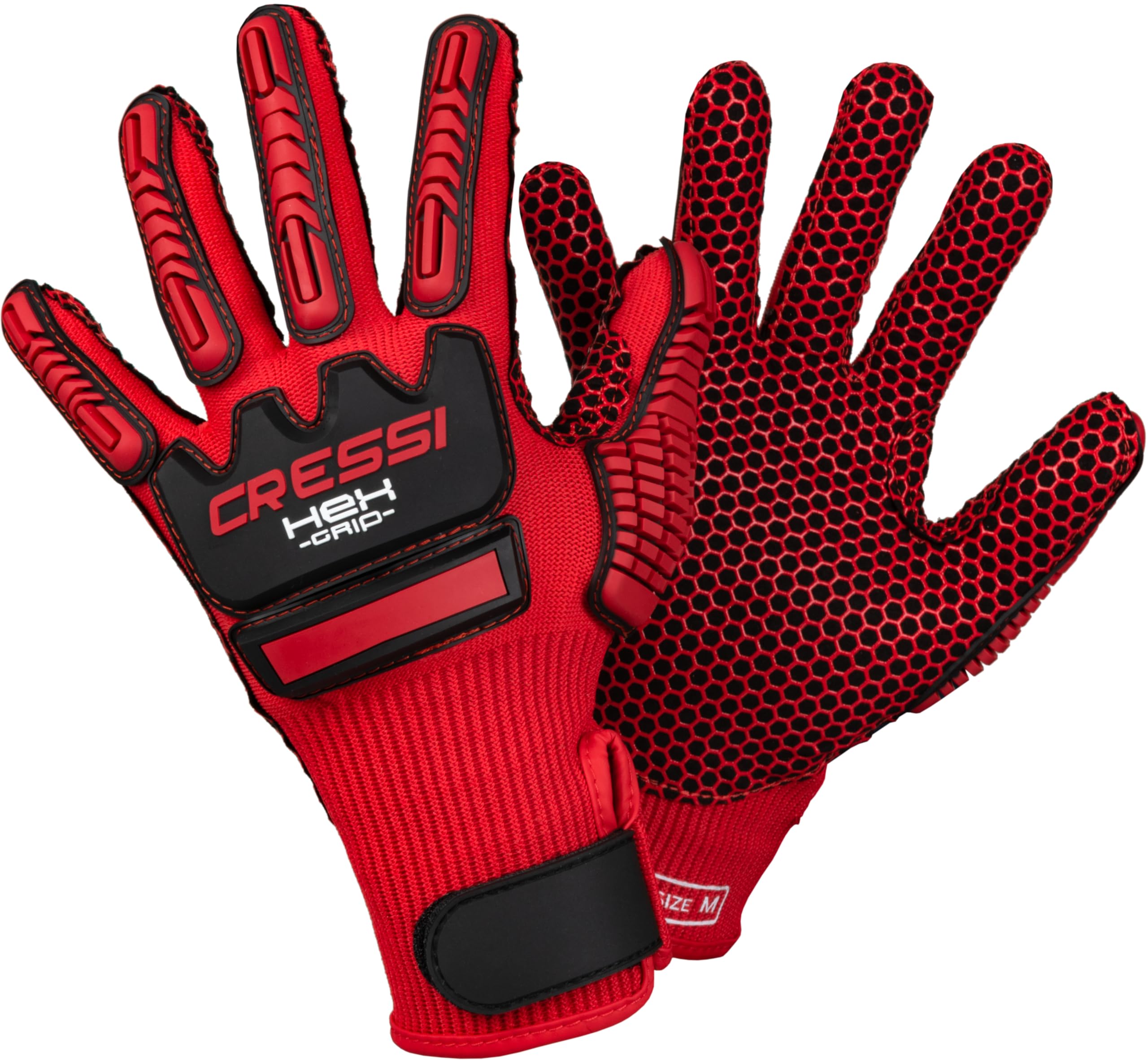 Puncture Resistant Diving Gloves - Bumps Protection - Palm Protection Against Stings and Cuts - Ideal for Spearfishing, Lobstering - Cressi HEX:
