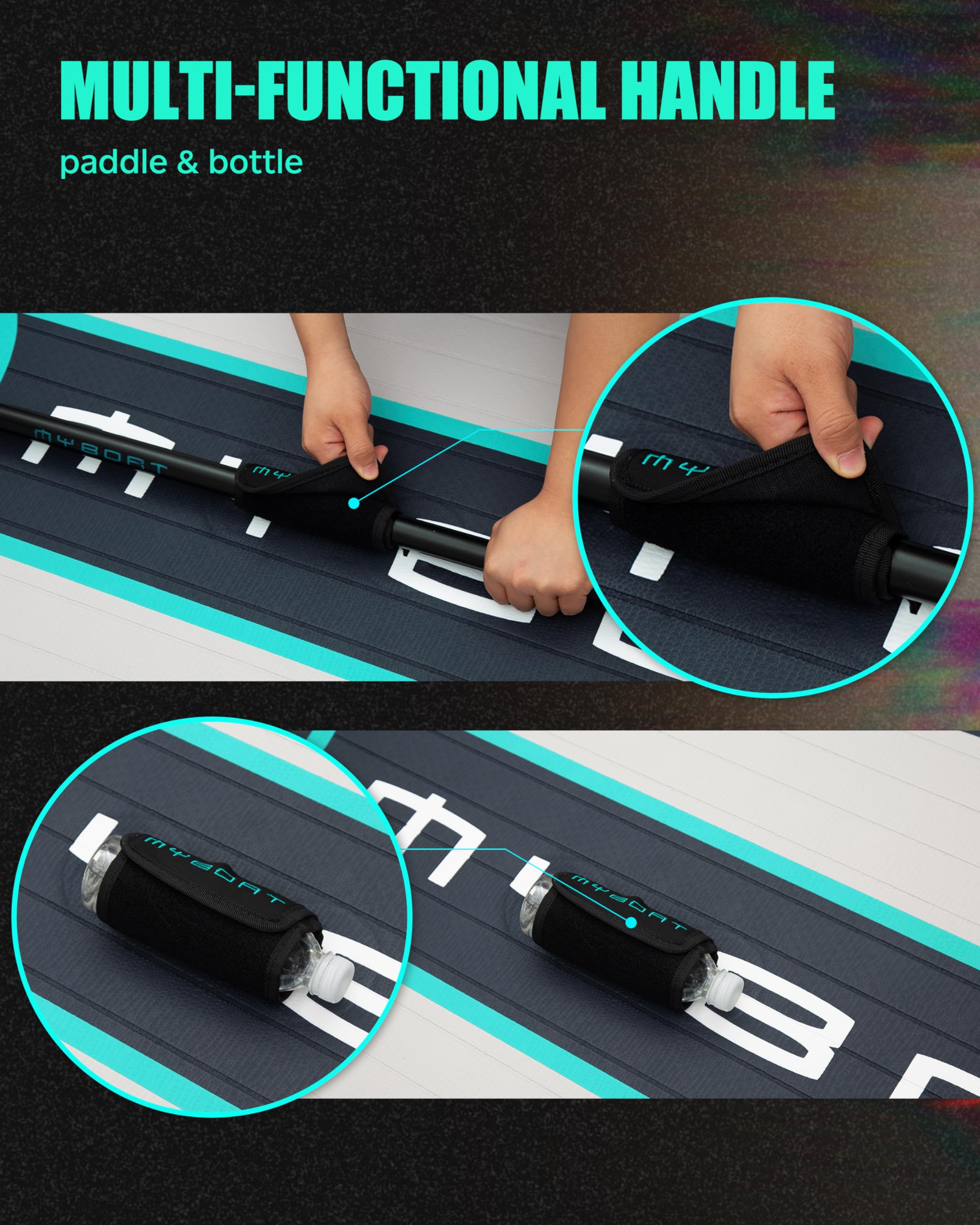 MYBOAT Tabla de Paddle Surf Hinchable 320cm - 10,6" con Accesorios Incluidos de Primera Calidad, Remo Ajustable, Bomba de Mano, Mochila de Transporte. 320 x 89 x 15 cm, Soporta hasta 168Kg