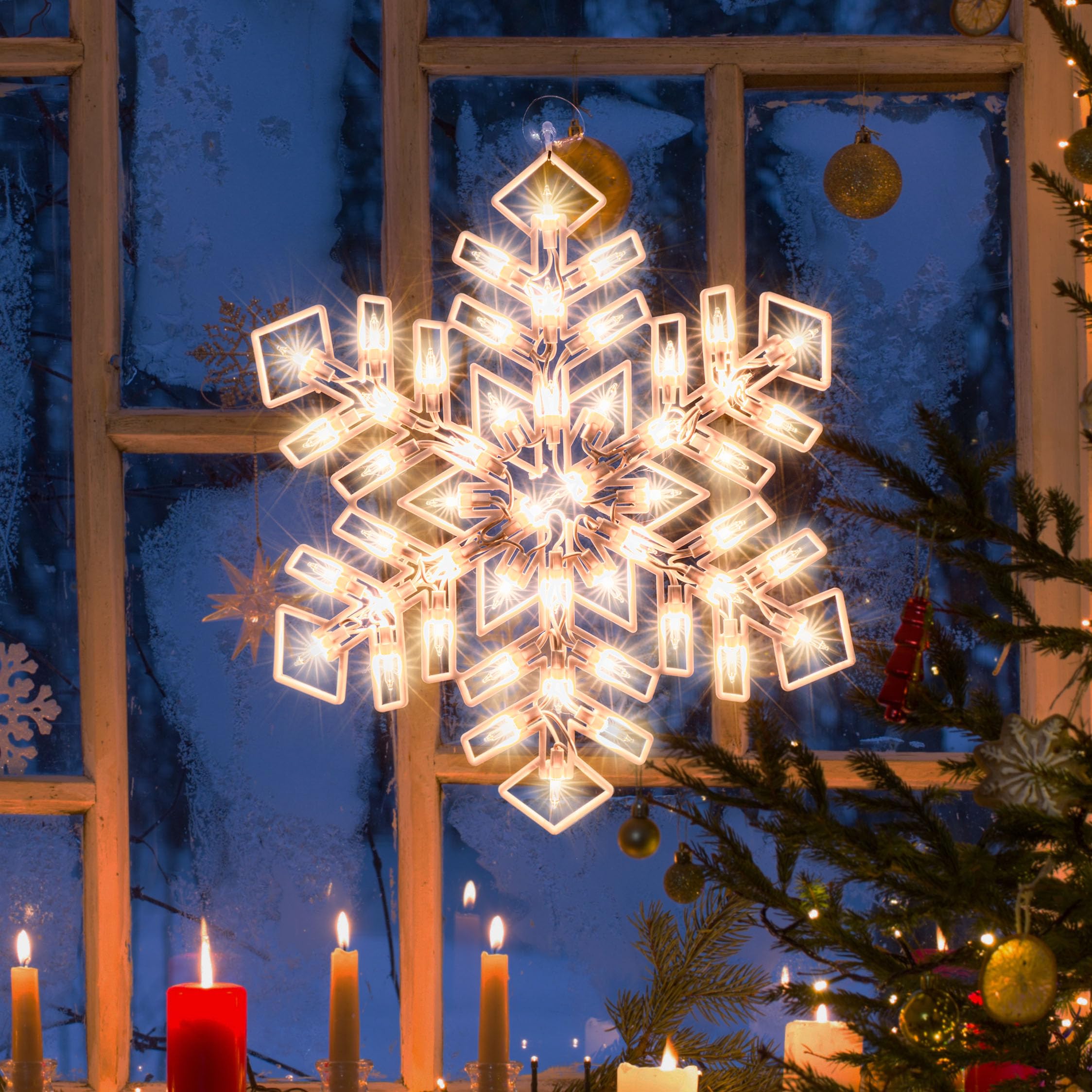 Amazon.com: JUSTPRO Christmas Window Silhouette Lights, Lighted