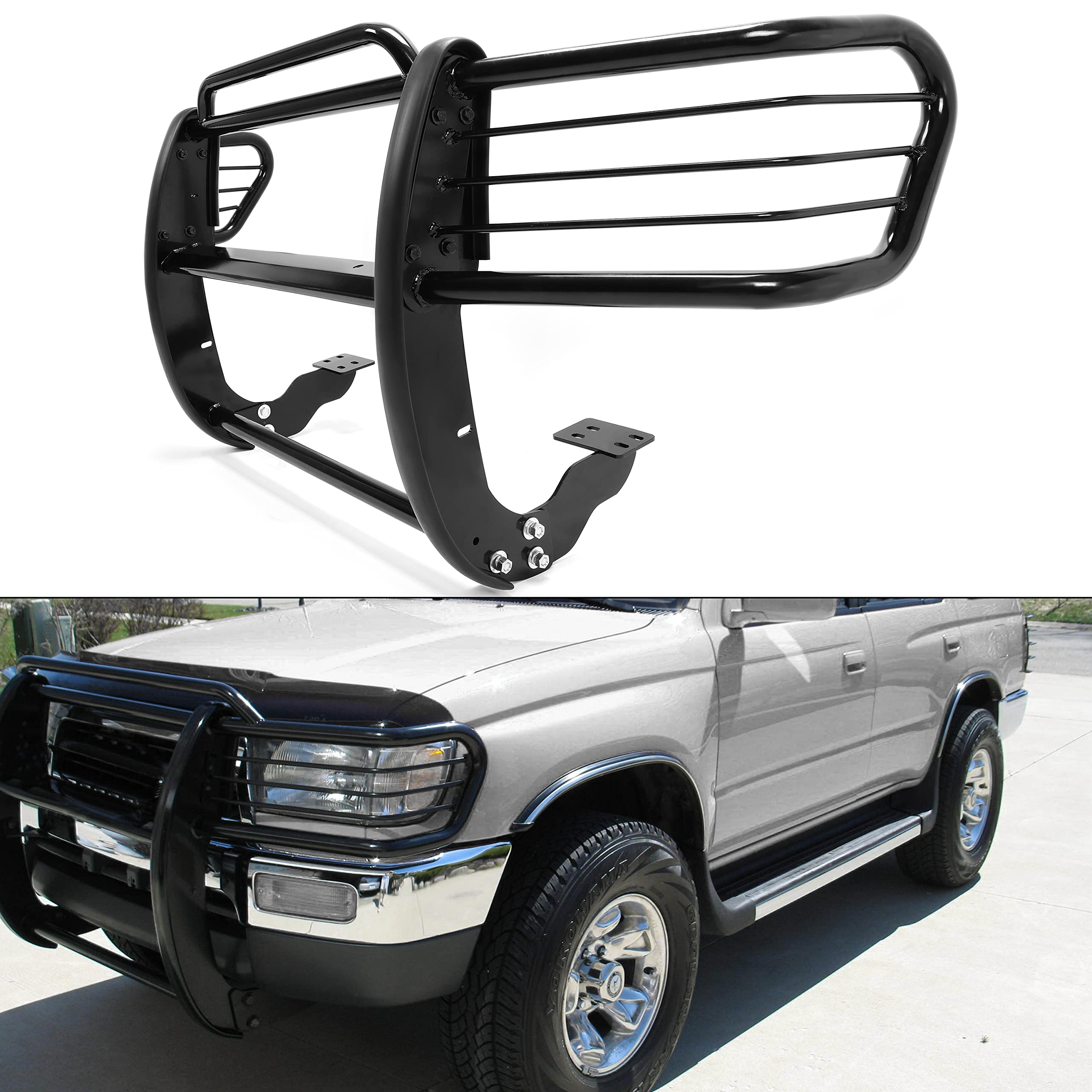 Buy KUAFU Steel Grille Guard Front Bumper Brush Guard Compatible with