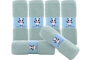 HIPHOP PANDA Baby Washcloths: Super Soft, Absorbent Green Washcloths for Delicate Skin