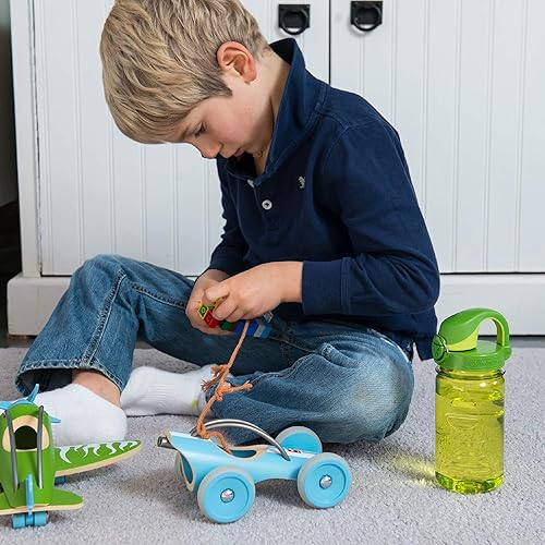 Miniatura 3 de Nalgene Botella de agua Kids On The Fly a prueba de fugas, duradera, libre de BPA y BPS, apta para mosquetones, reutilizable y sostenible, 12 onzas