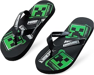 Minecraft Boys Sliders or Flip Flops for Beach and Pool - Boys Gifts