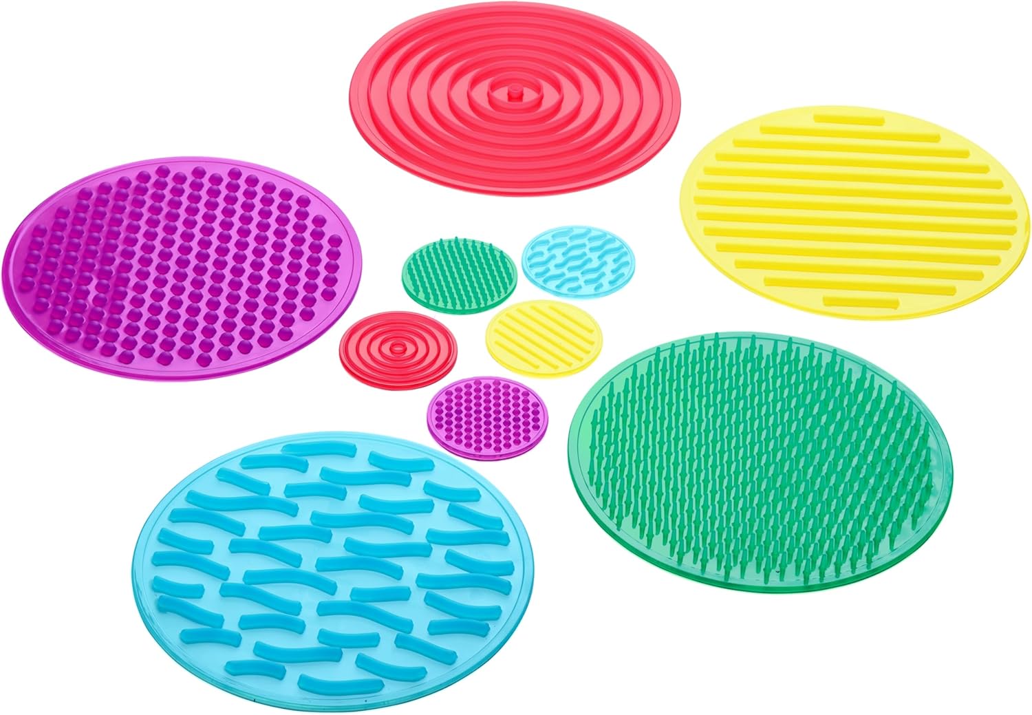 TickiT Silishapes Sensory Circles – in Home Learning Toy for Calming Sensory Play – Set of 10 – Assists Autistic Toddlers & Children