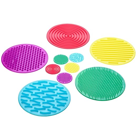TickiT Silishapes Sensory Circles - in Home Learning Toy for Calming Sensory Play - Set of 10 - Assists Autistic Toddlers & Children