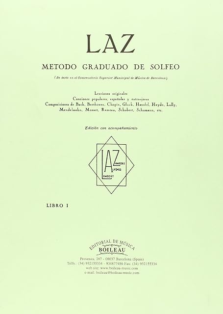Portada de Laz con acompañamiento - libro i: Método graduado de solfeo