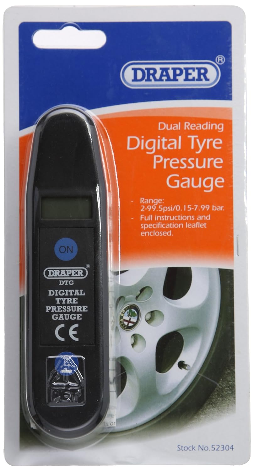 Draper Digital Tyre Pressure Reader - 52304