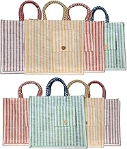 Premium Oxford Jute Bag with Pocket and Zipper – 12x4x14 Inches, Eco-Friendly, Durable & Stylish Handbag for Shopping, Office, and Daily Use, Jute bag for lunch box