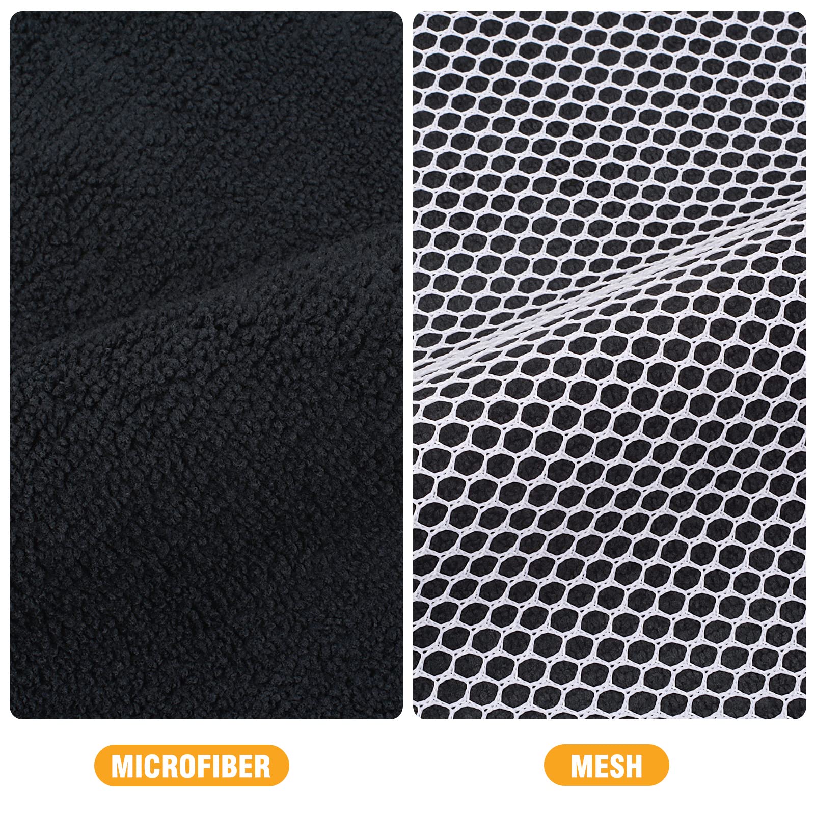 KinHwa - Panni in microfibra super assorbente, per lavare i piatti, asciugatura rapida, con lato scrub 12inchx12inch Nero x 18