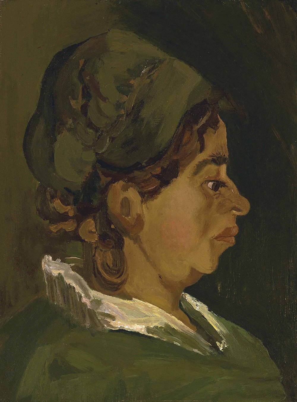 Portrait Vincent Van Gogh Head of a Peasant Woman art mélancolique 1884