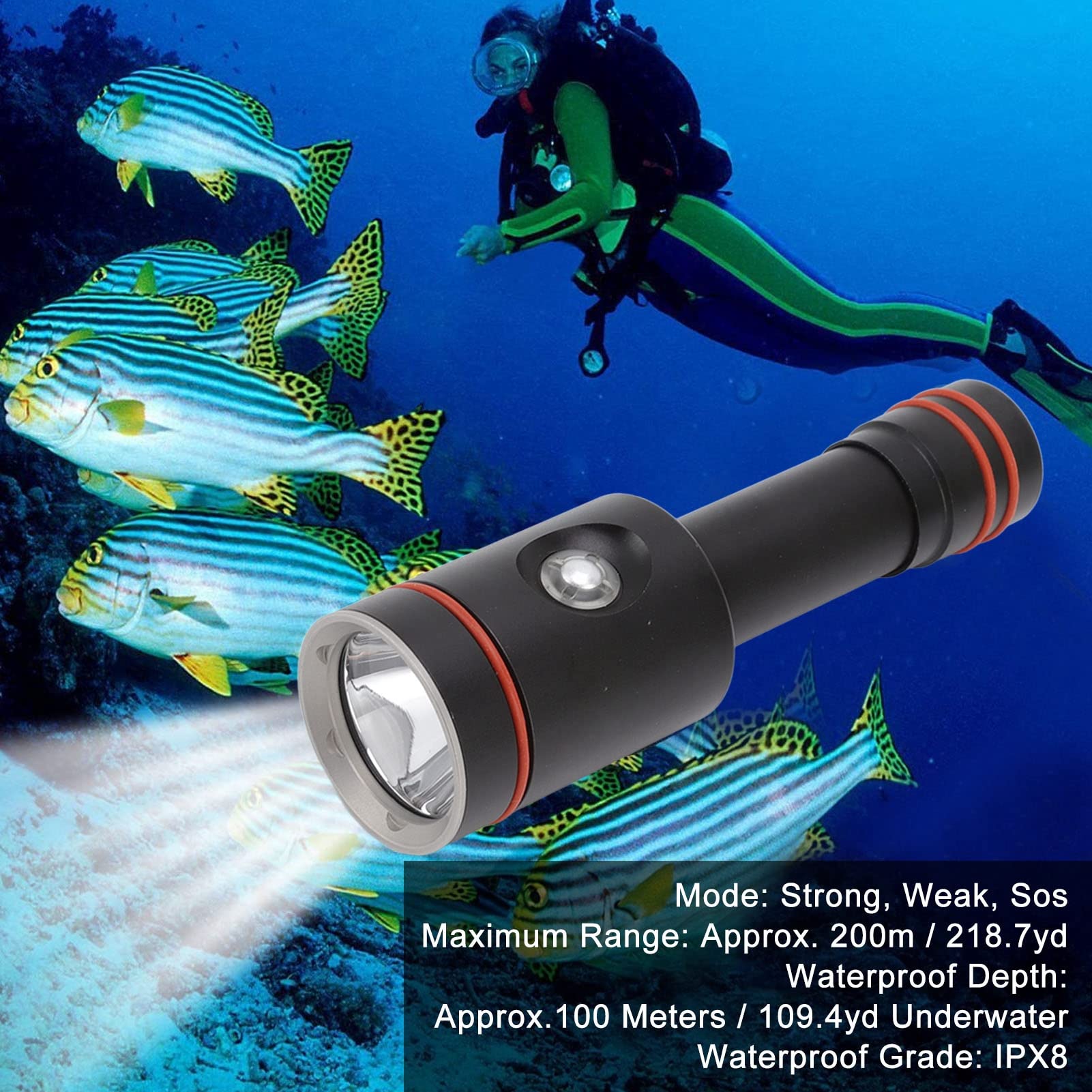 Hyuduo Torcia Subacquea, 5000LM Luce di Riempimento per Fotografia