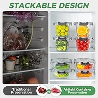 Vista 6 de 27 oz Glass Food Storage Containers with lids, 4 Pack Square Sandwich Containers/Box for Meal Prep, 3.3 Cup Glass Meal Prep Containers, Microwave