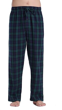 CYZ Mens 100% Cotton Super Soft Flannel Plaid Pajama Pants