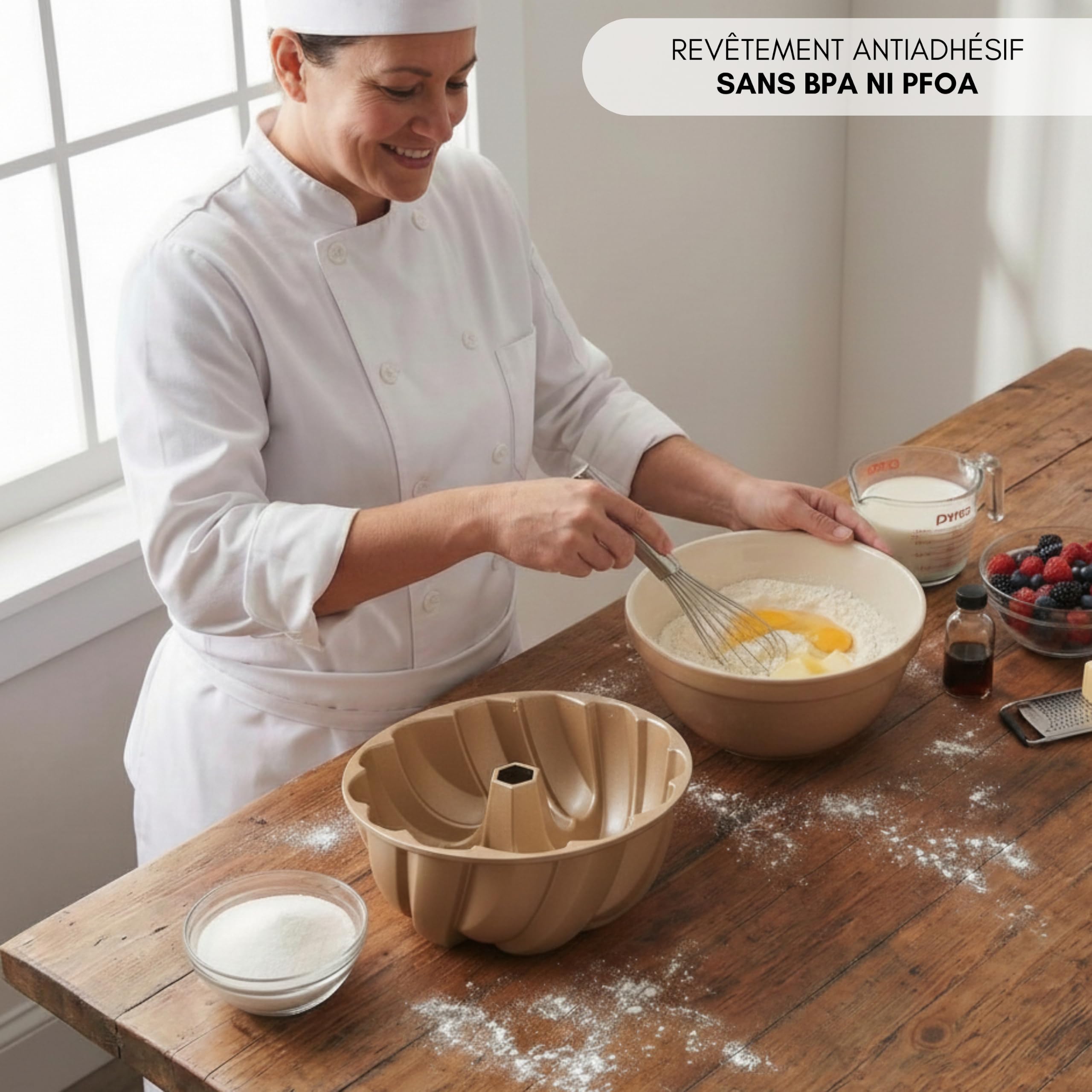 Erreke Moule à Gâteau avec Double Revêtement Antiadhésif, Plait | Moule Kouglof. Moule Gateau. Moule à Tarte. Aluminium Moulé Résistant. Savarin Cuisson Uniforme. Pour Pâtisserie Maison