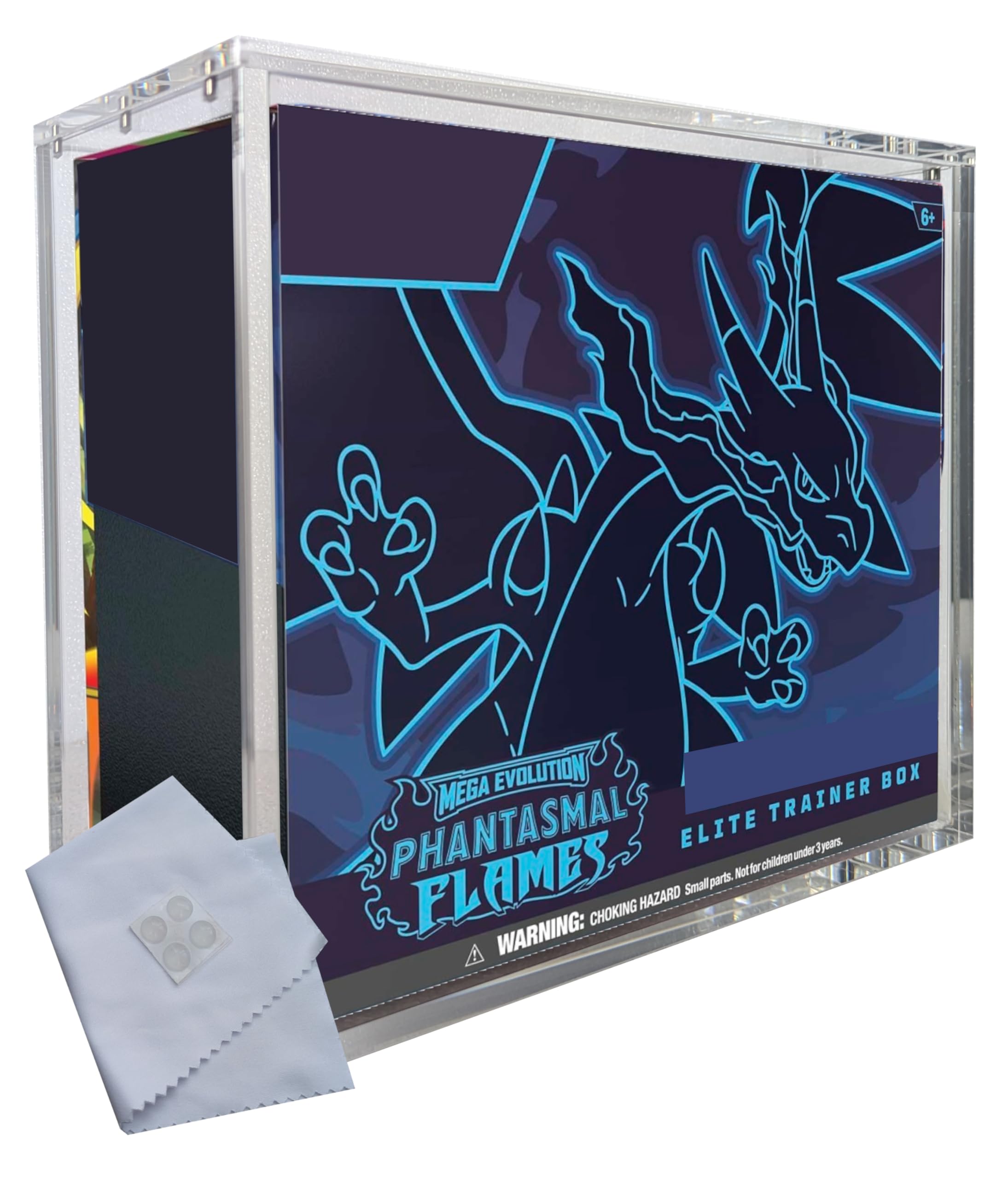 Vaulted Vortex Acrylic Case For Pokemon ETB Elite Trainer Box Display Case 8mm Thick (1 PACK) Premium Clear Protective Display Case for PC and Standard Size Pokémon Elite Trainer Boxes