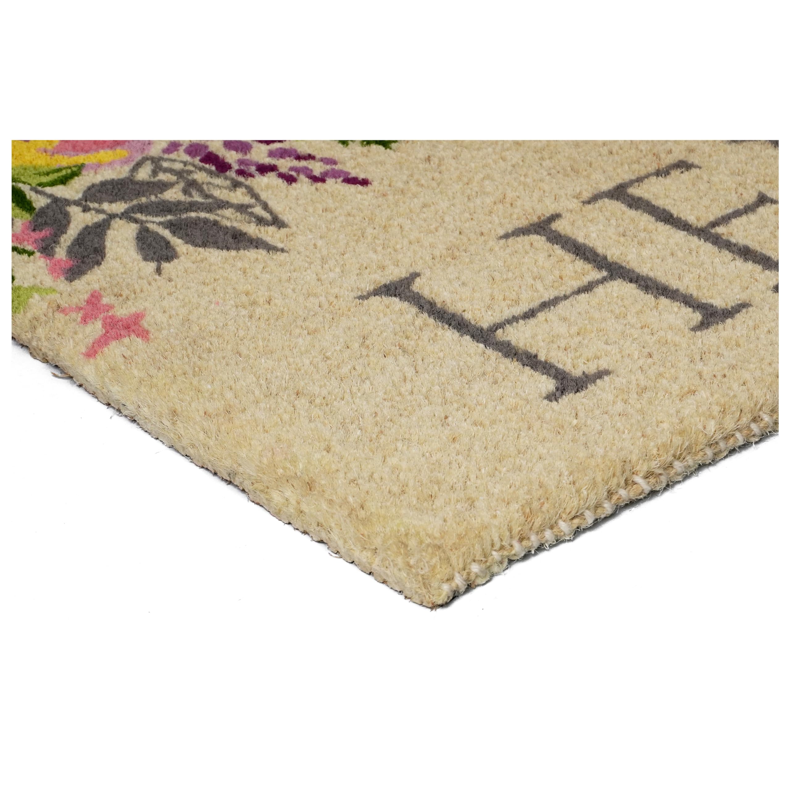 Astra Felpudo De Exterior Antideslizante Resistente A La Intemperie - Coco Felpudo De Lujo De Caucho Y Fibras De Coco Antibacteriano - Alfombra Atrapa Suciedad 45x75 Cm Relieve Semicircular