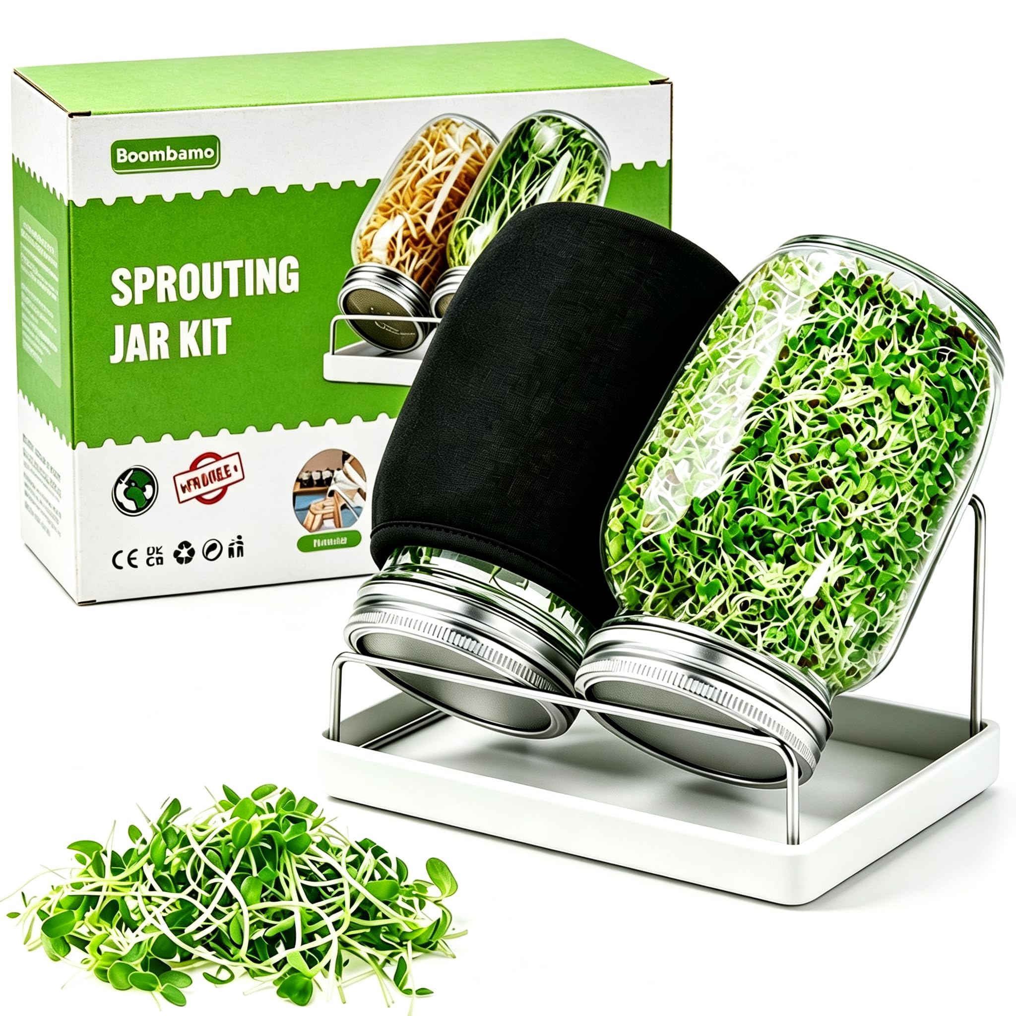 Amazon.com: Sprouting Kit,Seed Sprouting Jar Kit,2Pcs Large Wide