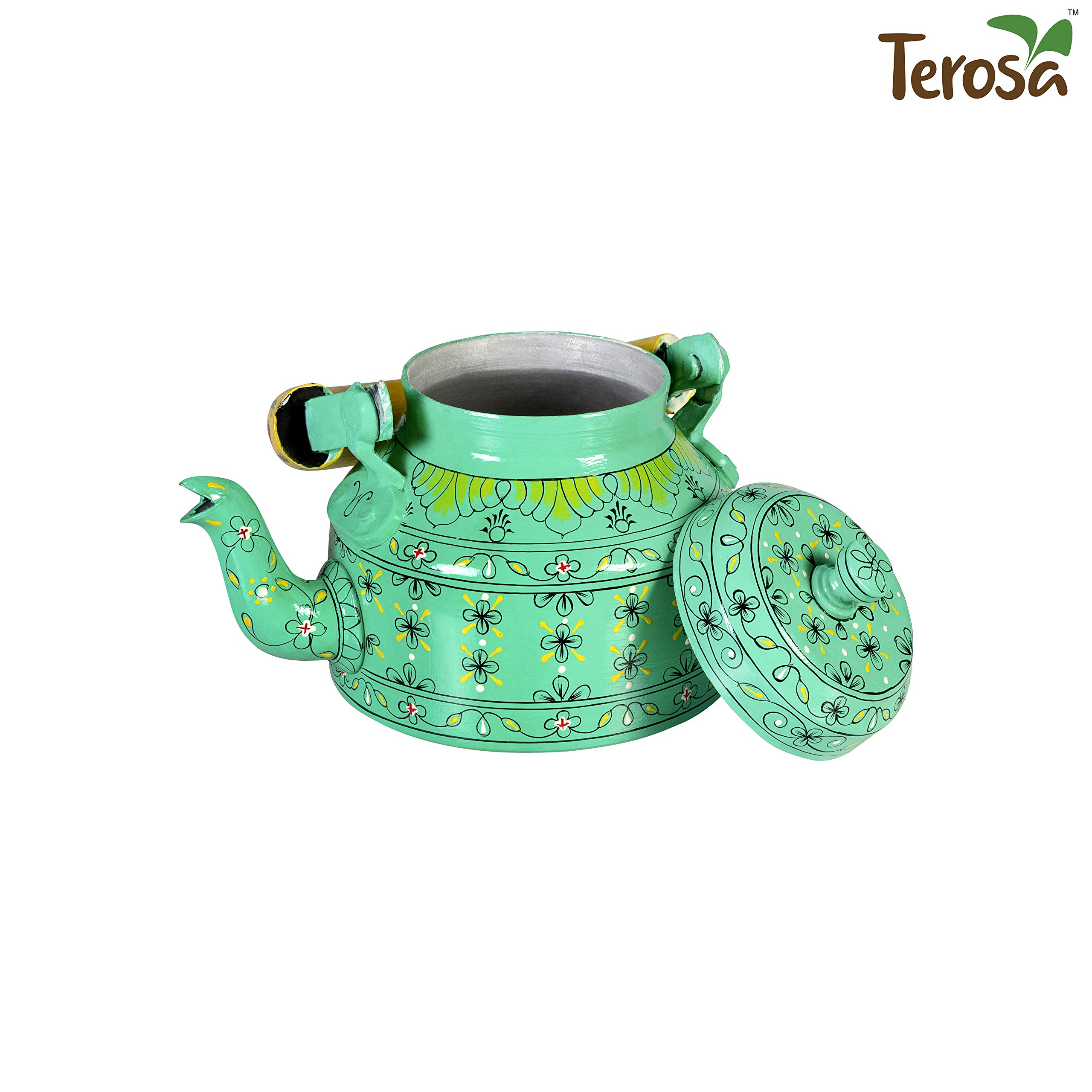 Terosa Serene Kettle Set II with 6 Glasses & Holder Handicraft Decorative Tea Coffee Set 4
