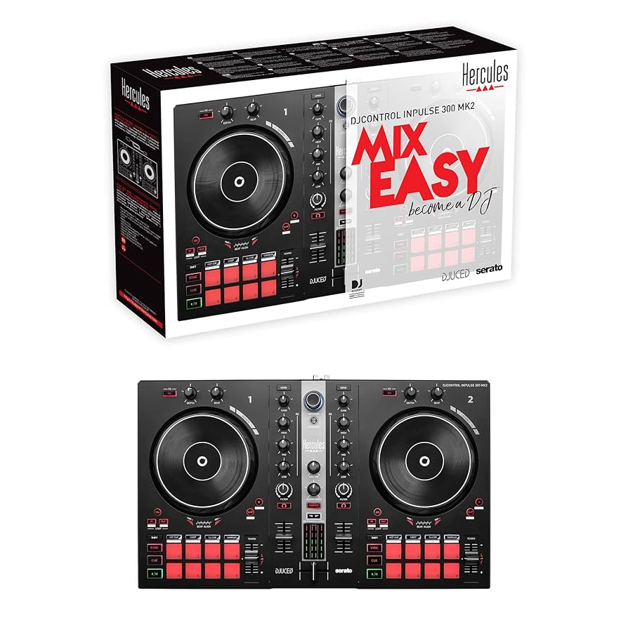 Amazon.com: Hercules DJControl Inpulse 300 MK2 with Rubber