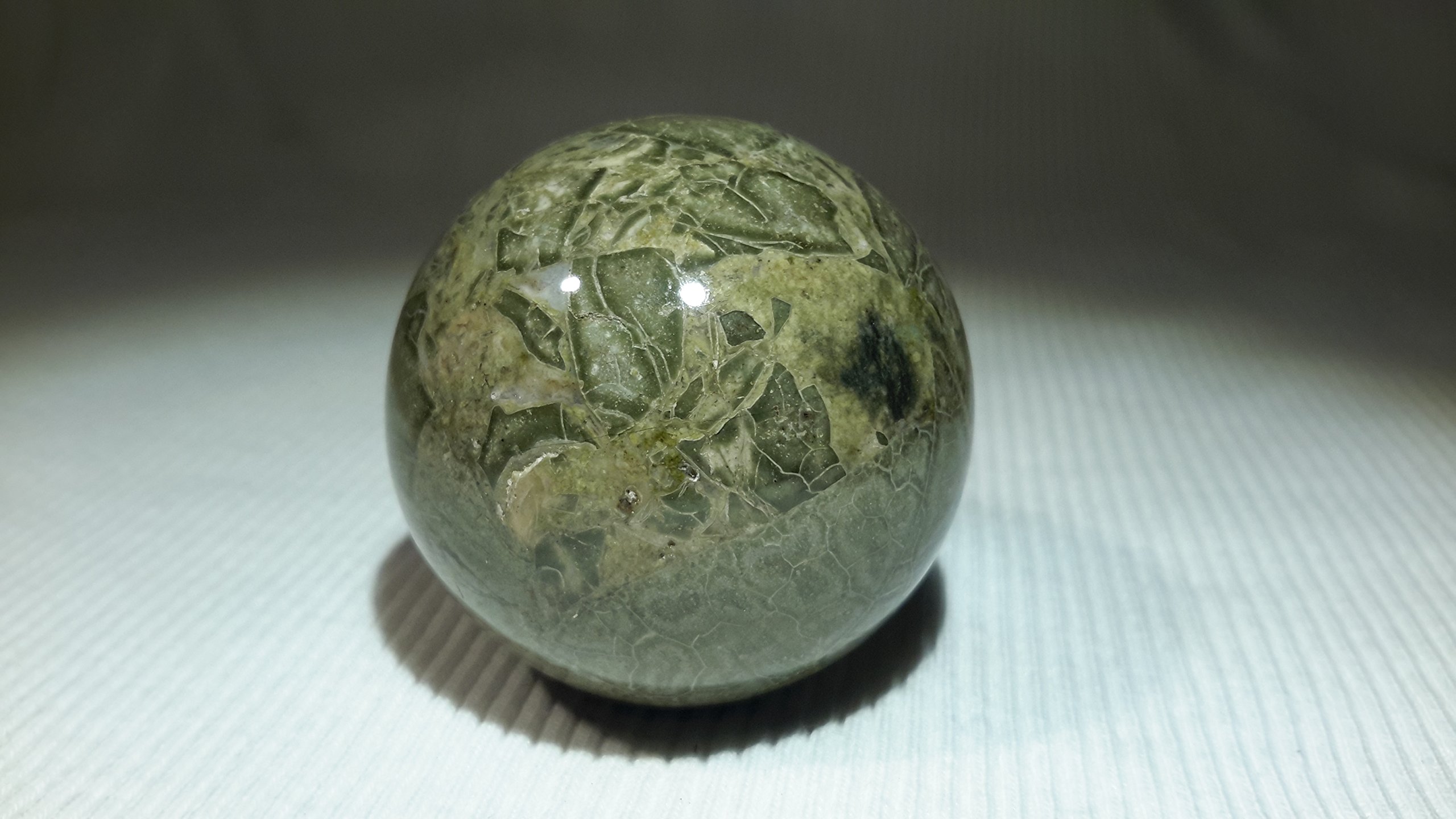 StarStuff.Rocks Authentic Semi Precious Stone Polished Sphere Collection (Unakite)