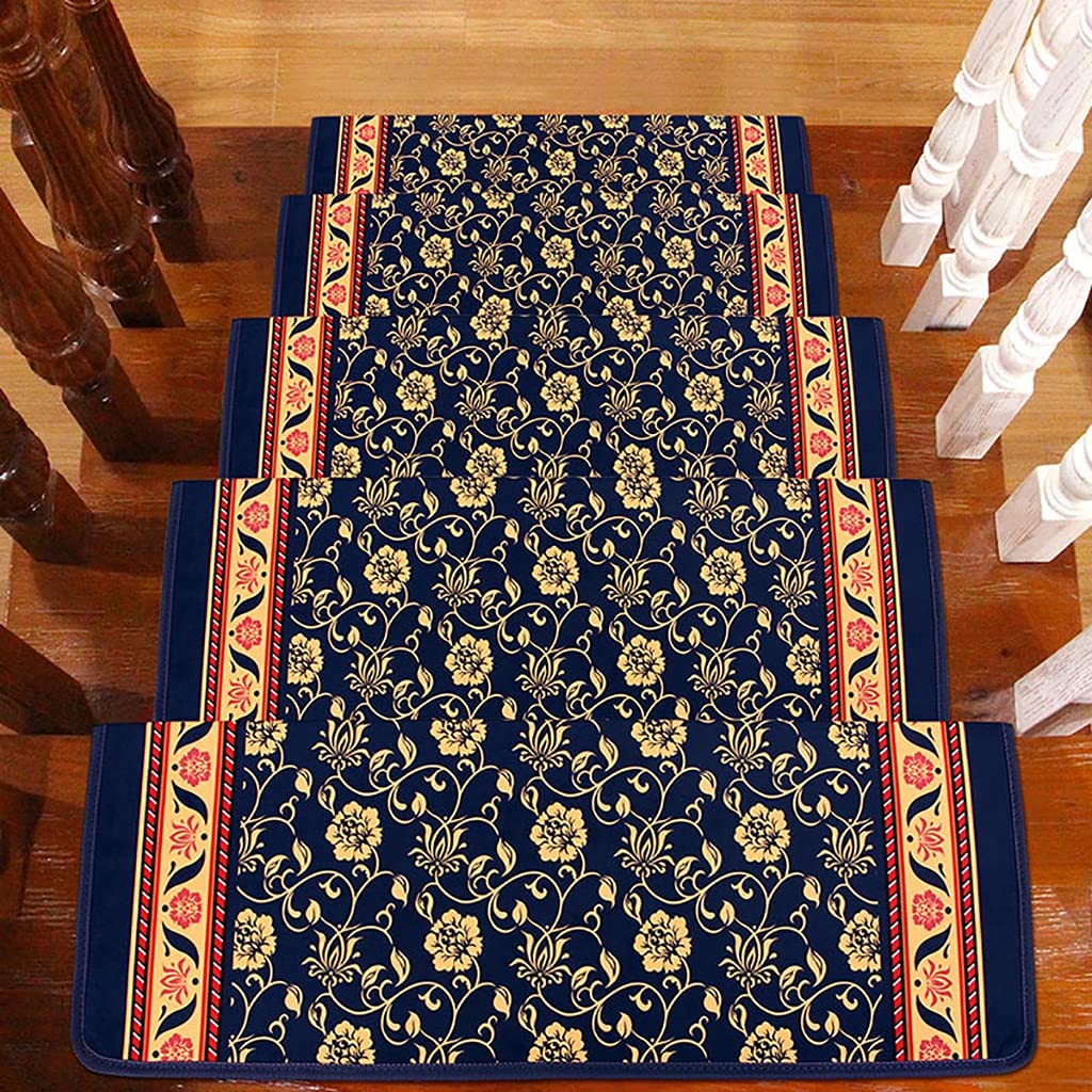 Rutschfeste Stufenmatten für Treppen, strapazierfähig, Gummi, gemustert, in 12 Ausführungen erhältlich, rechteckige Form, 75 x 24 cm, für mehr Sicherheit und Stil, 5 Stück