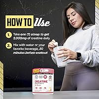 Vista 9 de Old School Labs 5g Creatine Monohydrate Powder with Collagen & BCAA ∣ Women's Post-Workout Formula for Muscle Repair & Recovery, Energy & Lean