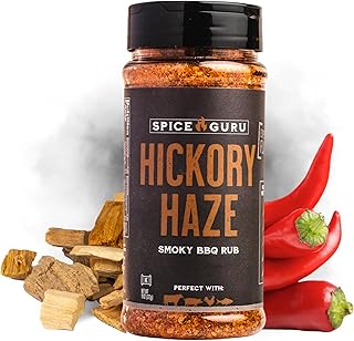 Spice Guru Hickory Haze BBQ Rub - Gifts for Men Who Cook, Gifts for Dad, Men Gifts, Dad Birthday Gift - Spices and Seasonings Sets - Steak Seasoning - Seasoning for Cooking and Grilling, 11 oz