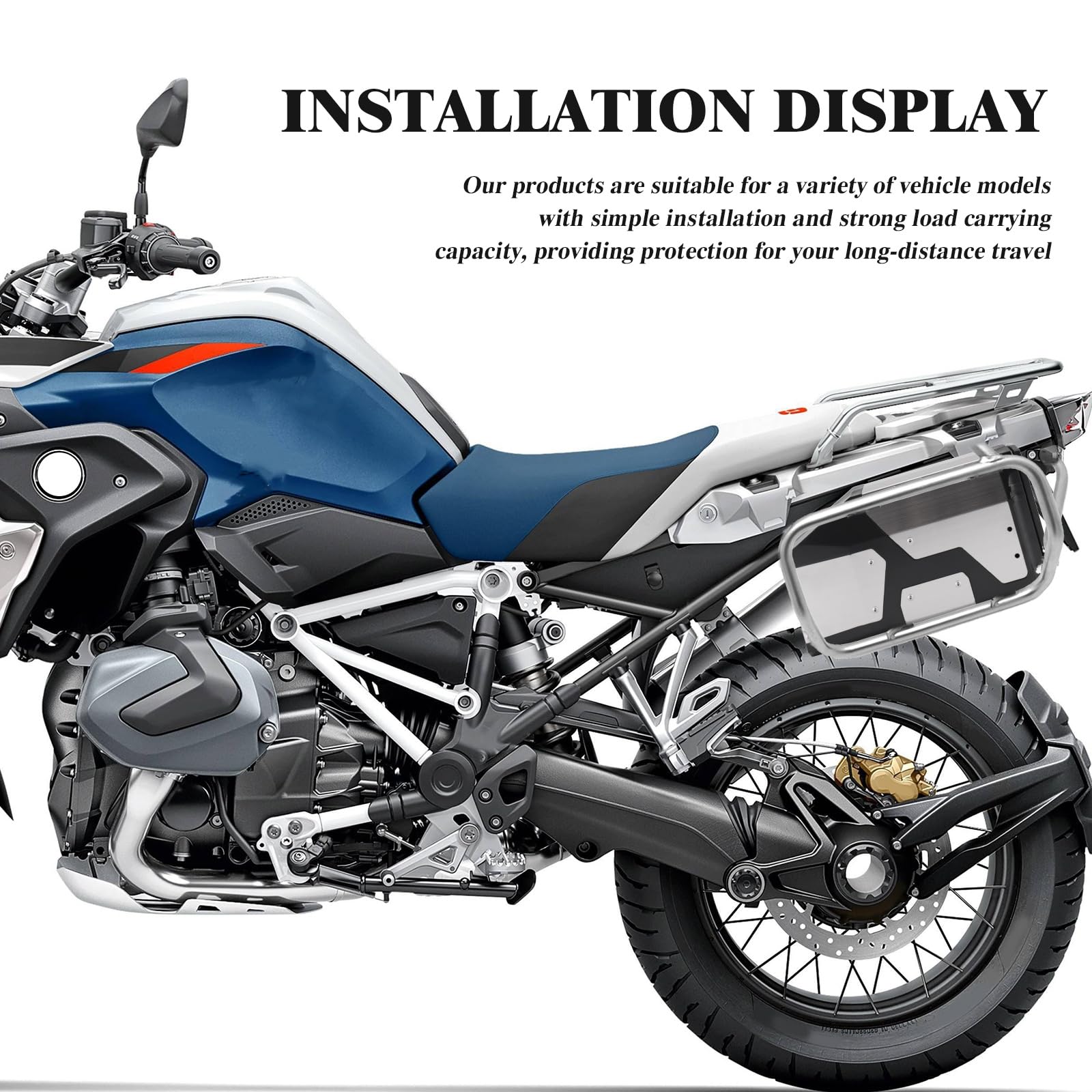 Cassetta portautensili Laterale Sinistra Scatola in Alluminio Adatta per BMW R1250GS R1200GS LC & Adventure 2002 2008 2018（silver）