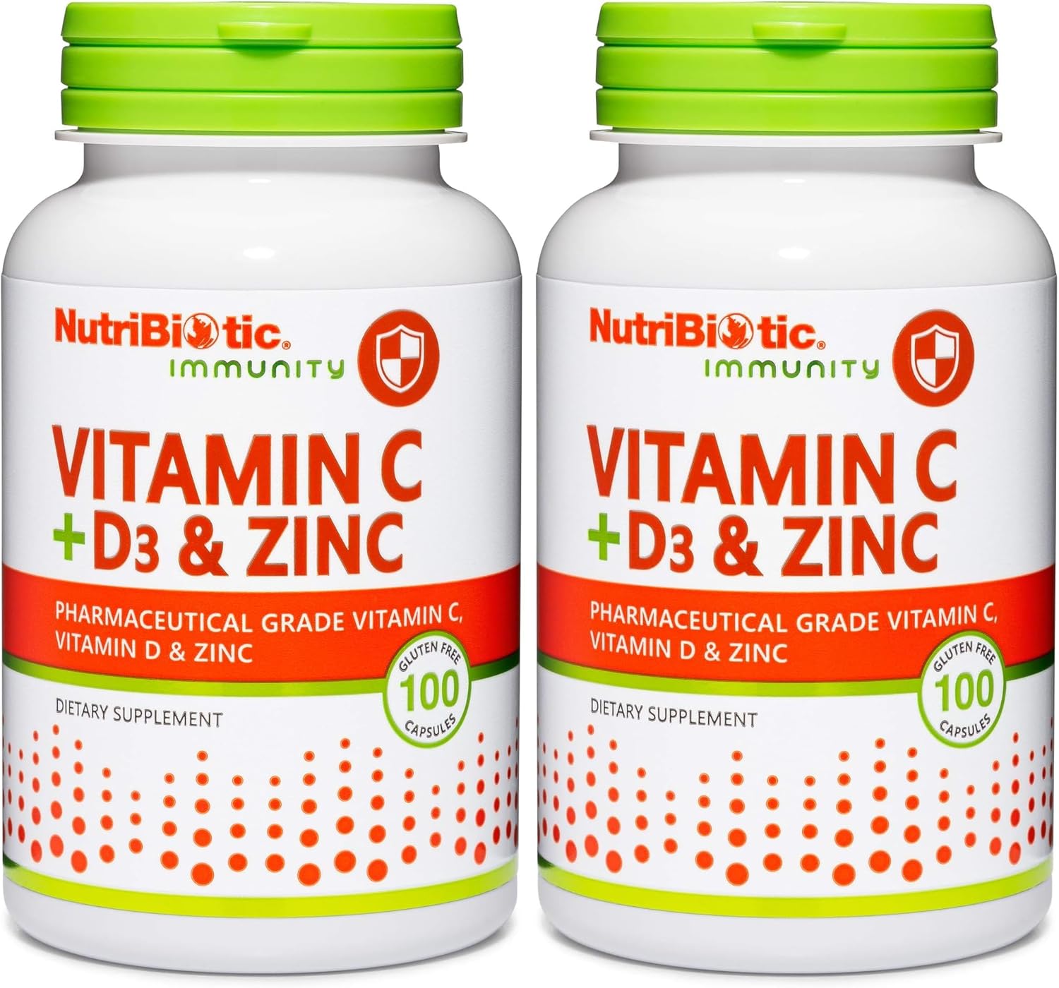 NutriBiotic – Vitamin C + Vitamin D3 & Zinc, 250 Capsules | Potent, Comprehensive Immune Support | Essential & Antioxidant Daily Supplement | Gluten & GMO Free (Pack of 2)
