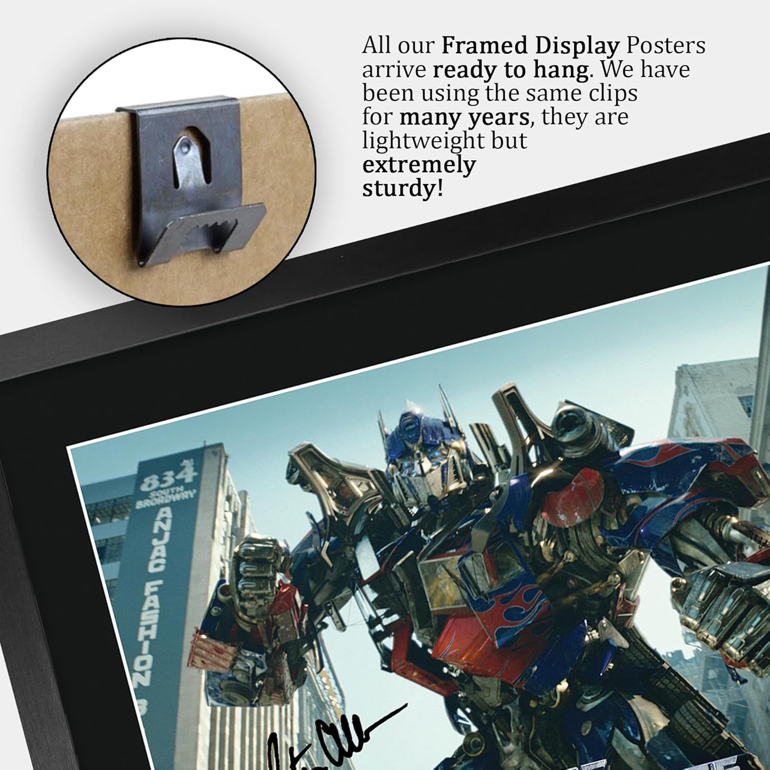 HWC Trading Transformers 1 Scene 1 Gifts Printed Signed Autograph Picture for Movie Memorabilia Fans - 16" x 12" Framed