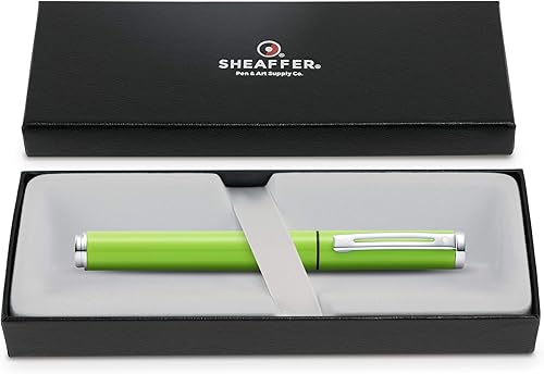 Miniatura 3 de Pluma estilográfica Sheaffer Pop con borde cromado y punta media, en caja de regalo