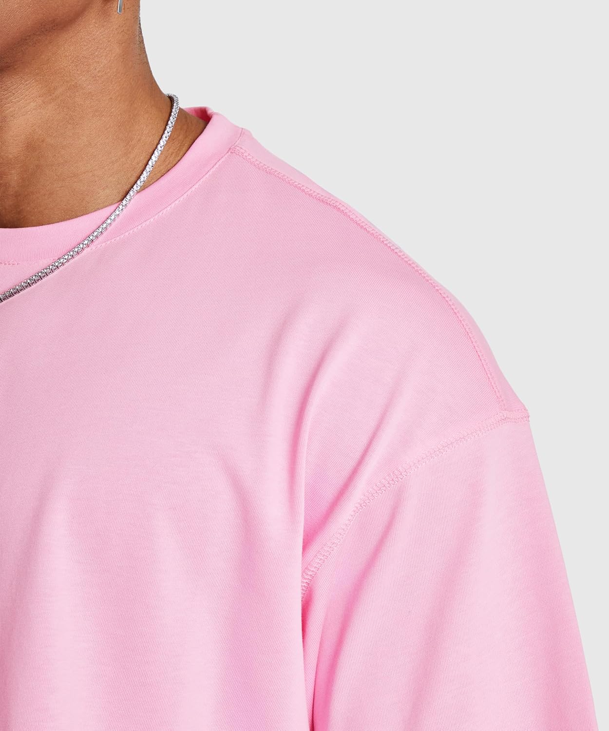 Ouber Men's Short Sleeve Crew Crop T Shirts Cotton Muscle Bodybuilding Shirts - Image 5