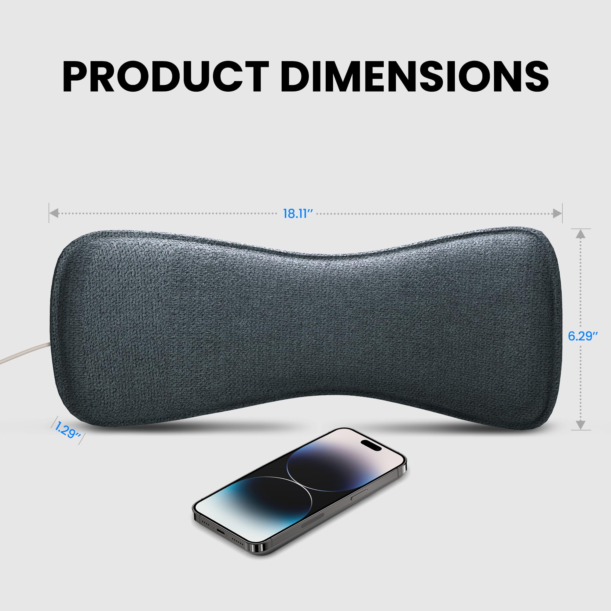 Avantree Slumber B - Auriculares Alternativa para Dormir, para Quienes Duermen de Lado, Altavoz de Almohada con Cable, Sin Carga, Volumen Bajo, USB-C y AUX para Pódcasts y Audiolibros