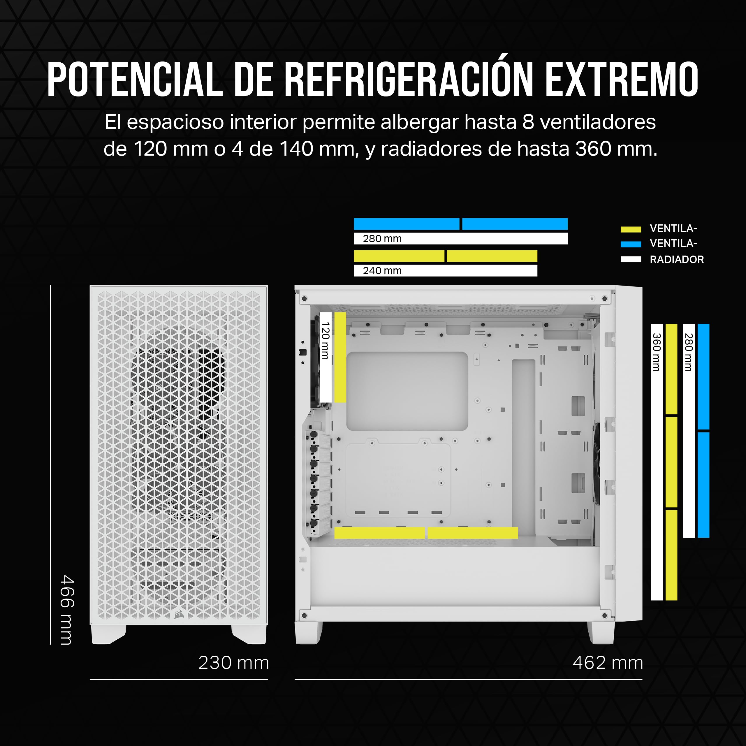 Corsair 3000d Airflow - Mid Tower - E-Atx - Seitenteil Mit Fenster (geh?rtetes Glas)