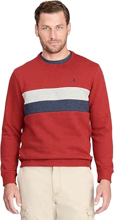 Izod Men's Advantage Performance Fleece Sweatshirt - Soft Crewneck Pullover With Stretch - View #3