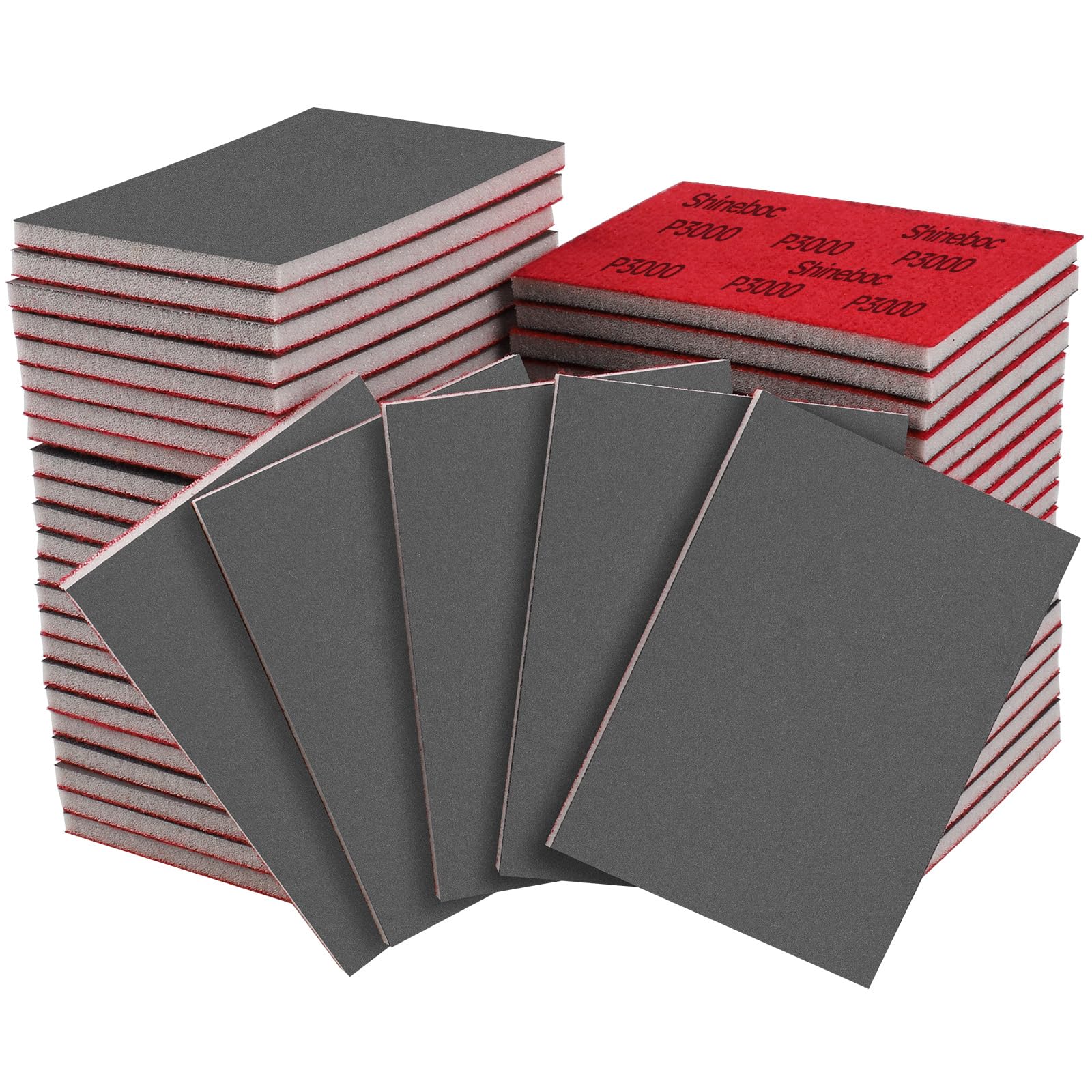 YFLeomry 24 Pièces Eponge Poncage,Grains 3000,Eponge Abrasive De Ponçage Cale A Poncer Kit Papier Abrasif Sec Et Humide Pour Modèle De Construction Sèche Métal Bois Meubles Papier A Poncer