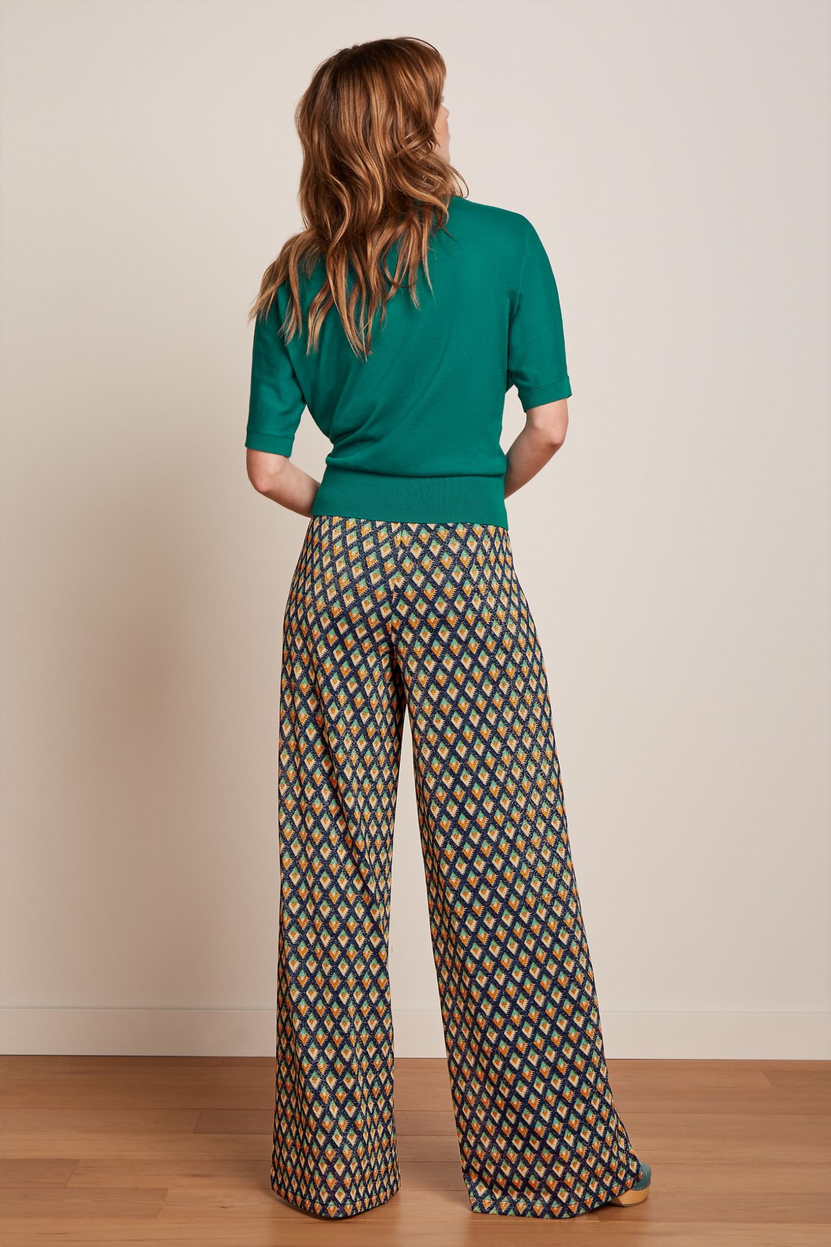 King Louie Palazzo Sara - Pantalón acampanado para mujer