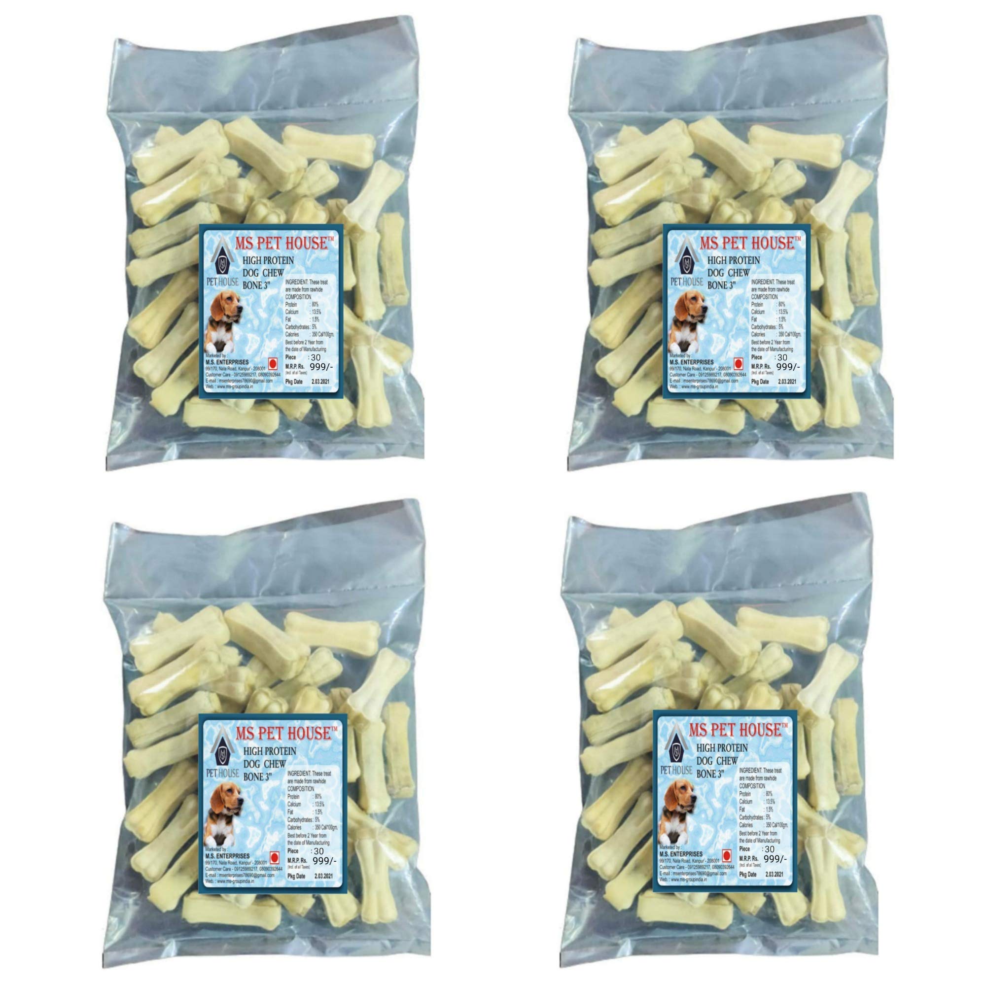 MS Pet House Rawhide Dog Chew Bone 3 Inches Pack of 120 Bones (B08ZG6G1DS) Amazon Price History, Amazon Price Tracker