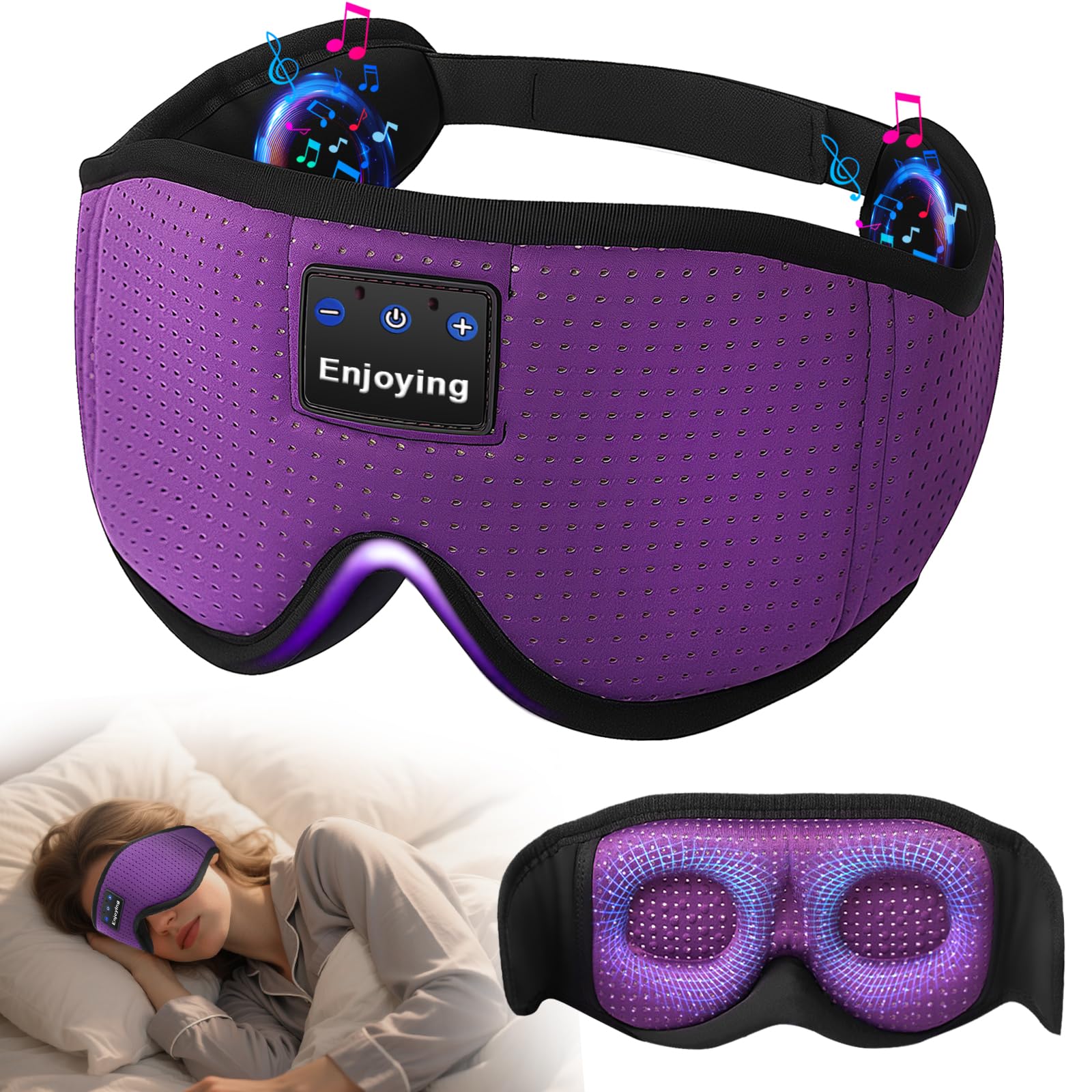 Sleep Headphones & Eye Mask (Purple) Buy Sleep Headphones & Eye Mask (Purple)
