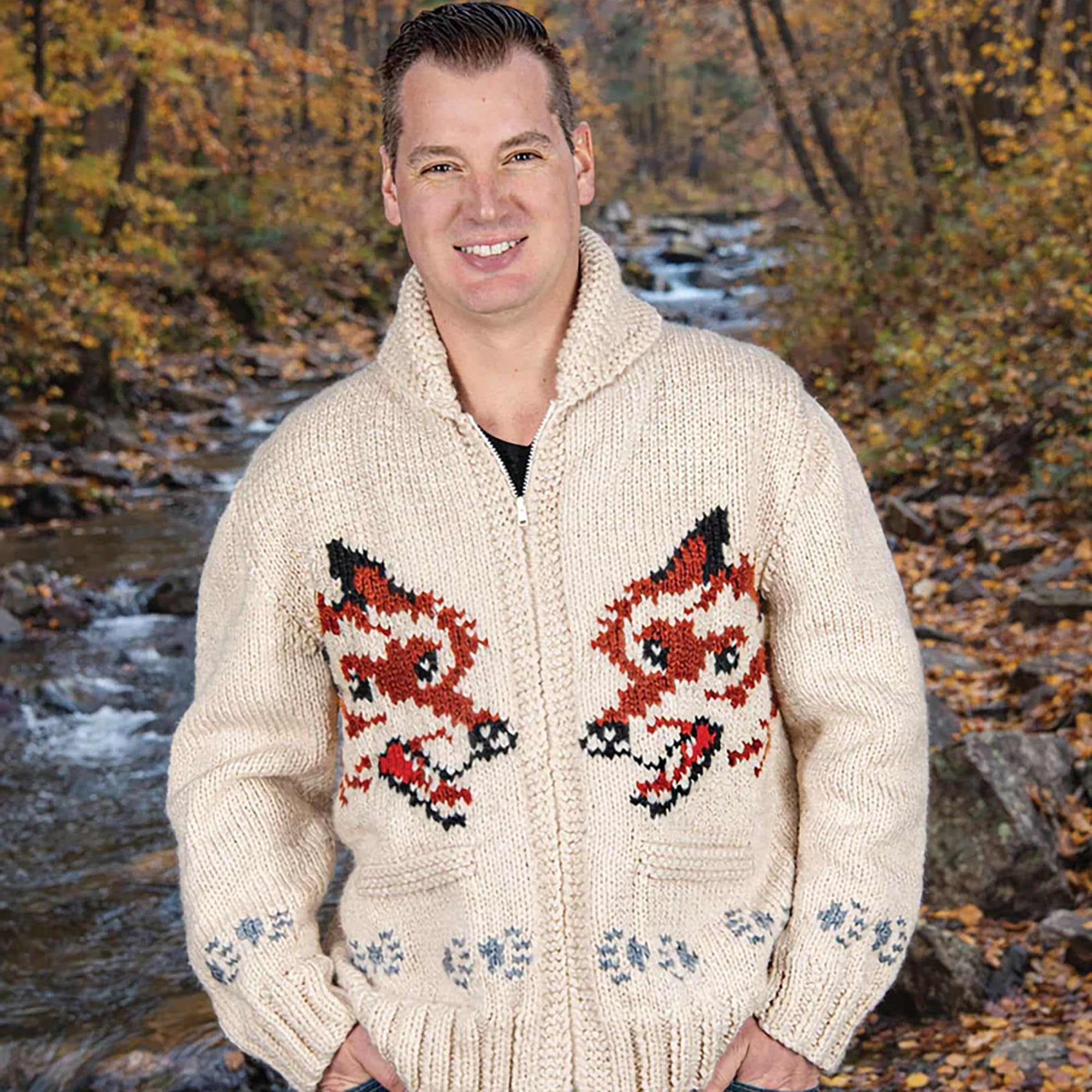 Amazon.com: Mary Maxim Wolf Cardigan Knitting Kit for Adults