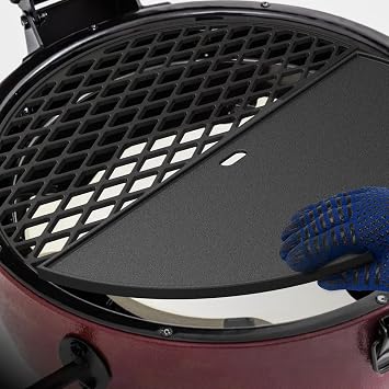 onlyfire Cast Iron Griddle and Grate Combo for Char-Griller Akorn Kamado Grill
