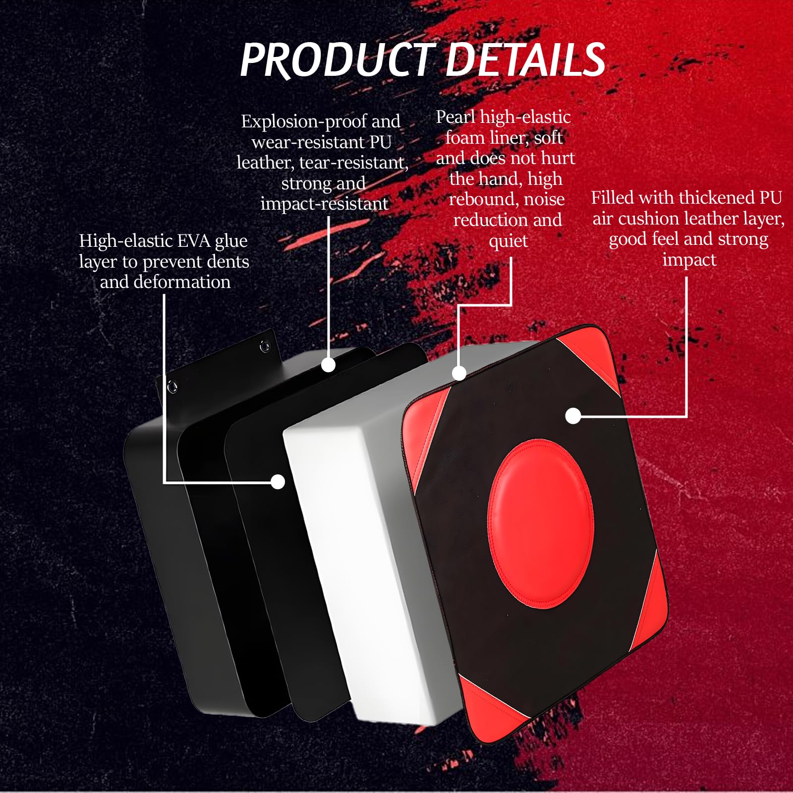 Sacco da Boxe, Materiale Unità di Elaborazione, Tappetino da Boxe Montato a Parete, Sanda Taekowndo Training Bag, per Praticare La Boxe, Fare Esercizio, Sfogare Le Emozioni(20 * 20 * 10 Cm)