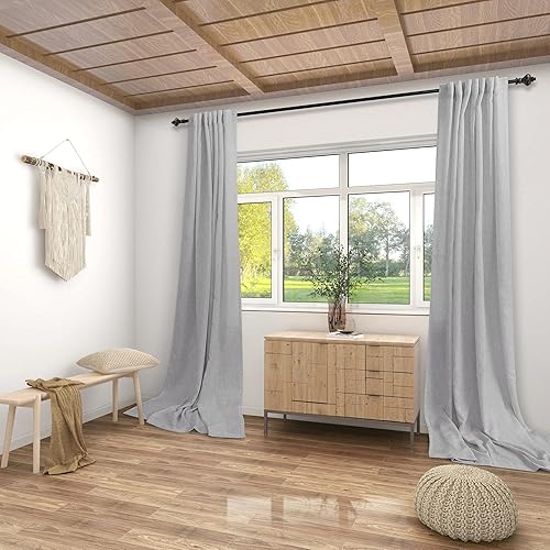 Miniatura 111 de KOUFALL Cortinas transparentes de lino de 90 pulgadas, cortinas para Sala Modernas 2025 De Lino Elegantes, cortinas personalizadas con pestaña