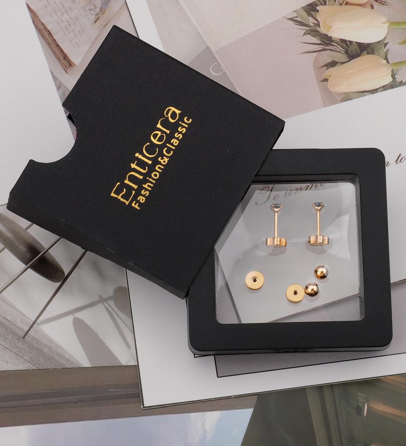 3mm Handmade G23 Titanium Flat Back Earrings 14k Gold Plated Small 5A+CZ Cartilage Earrings Studs Hypoallergenic Screw Back Nap Earrings Women Helix Tragus Piercing Jewelry - Image 5