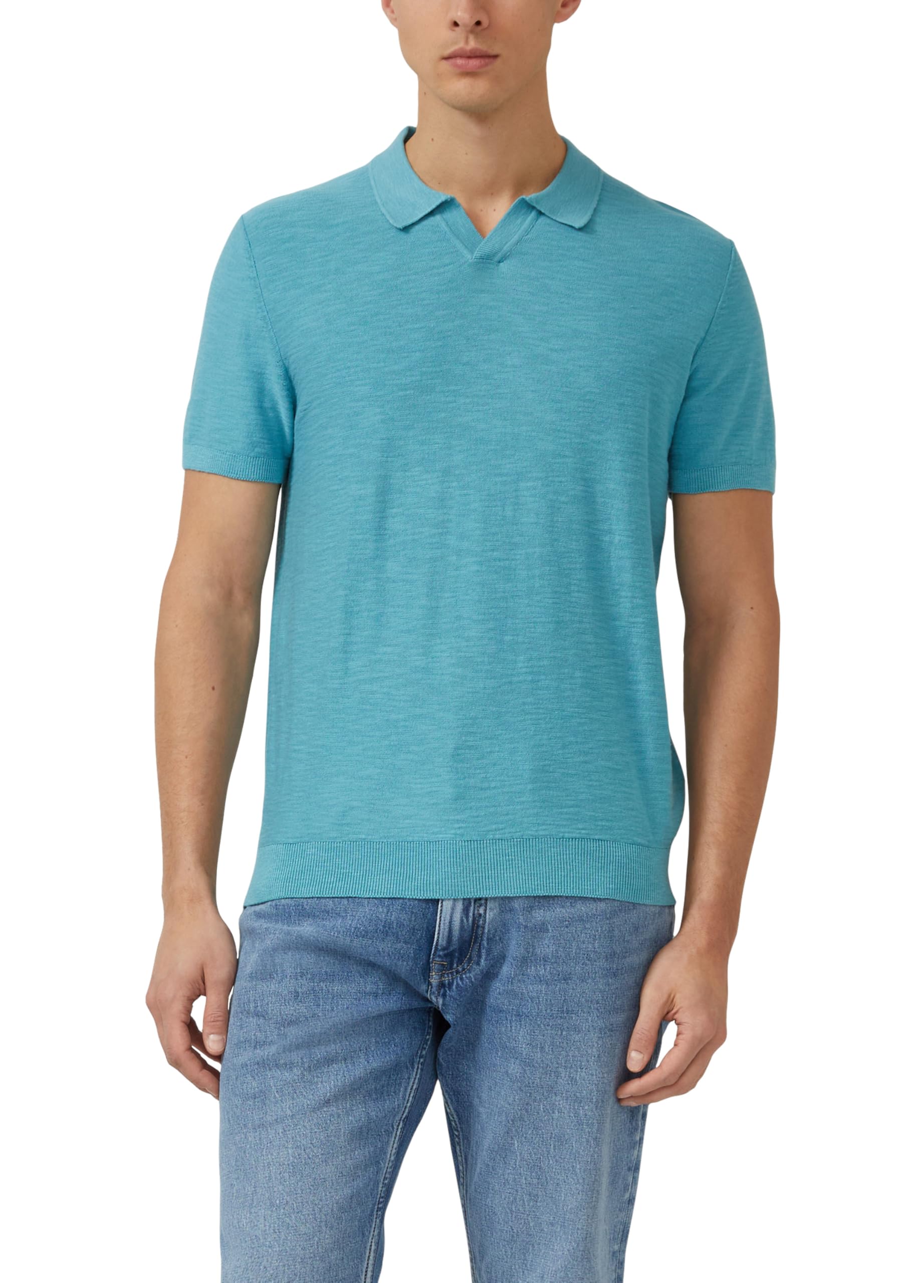 s.Oliver Strick-Poloshirt in Flammgarnstruktur