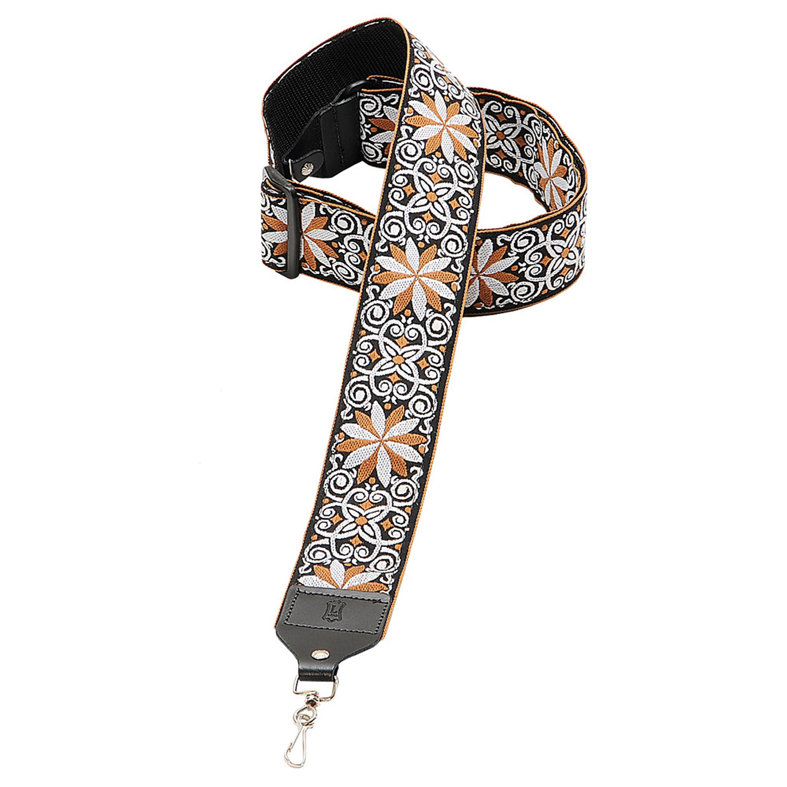 Levy's Leathers M10HT-13 2 inch Hootenanny Jaquard Banjo Strap,Tan