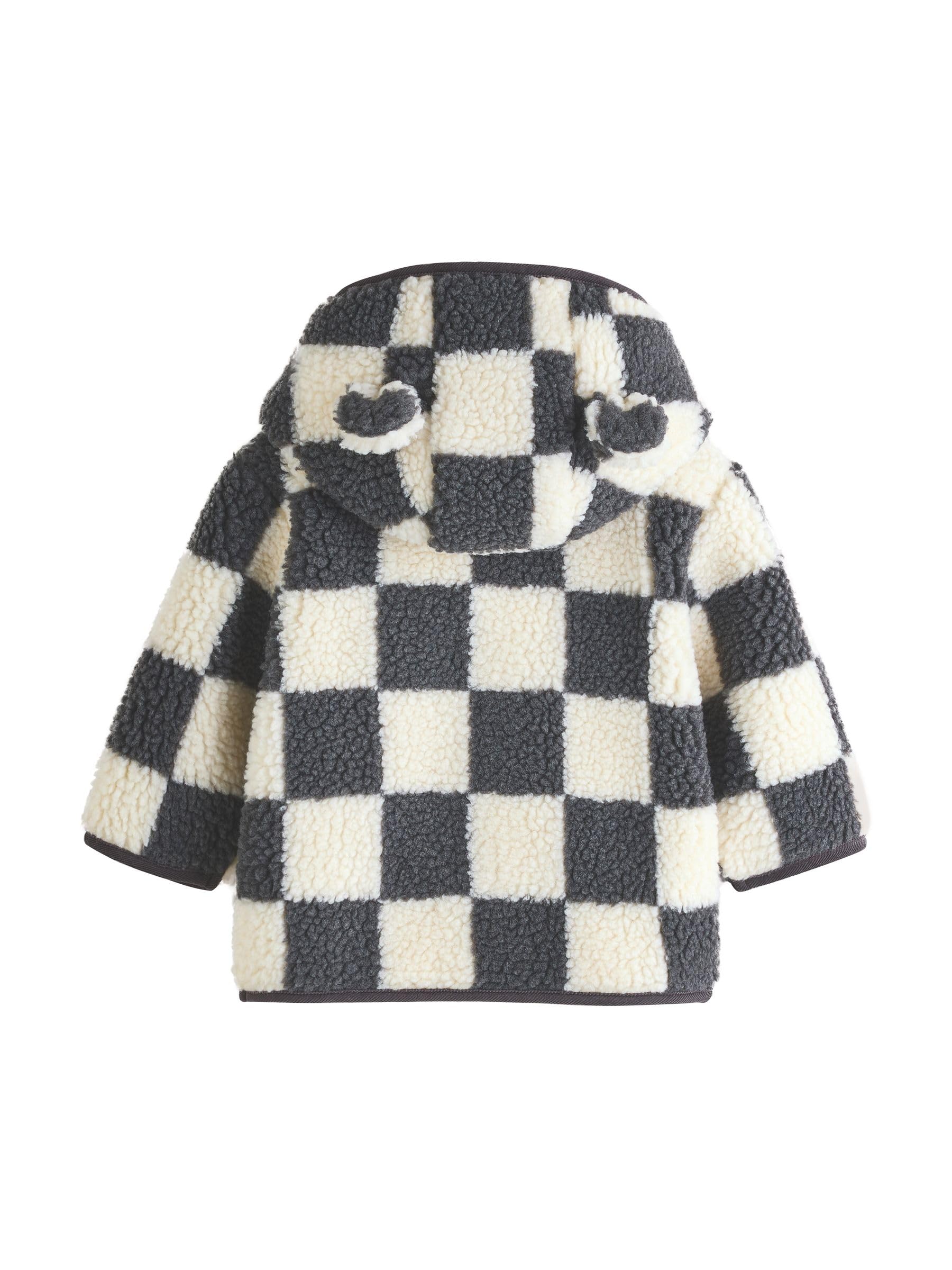 NEXT Baby Jungen Babyjacke aus Teddyfell mit Kapuze